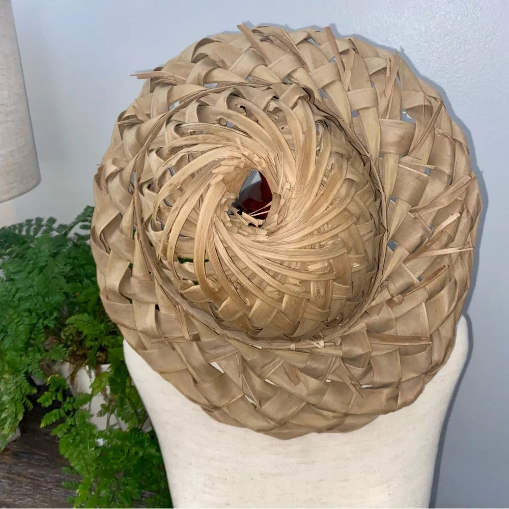Hawaiian‎ Coconut Leaf Traditional Hand Woven Päpale Hat